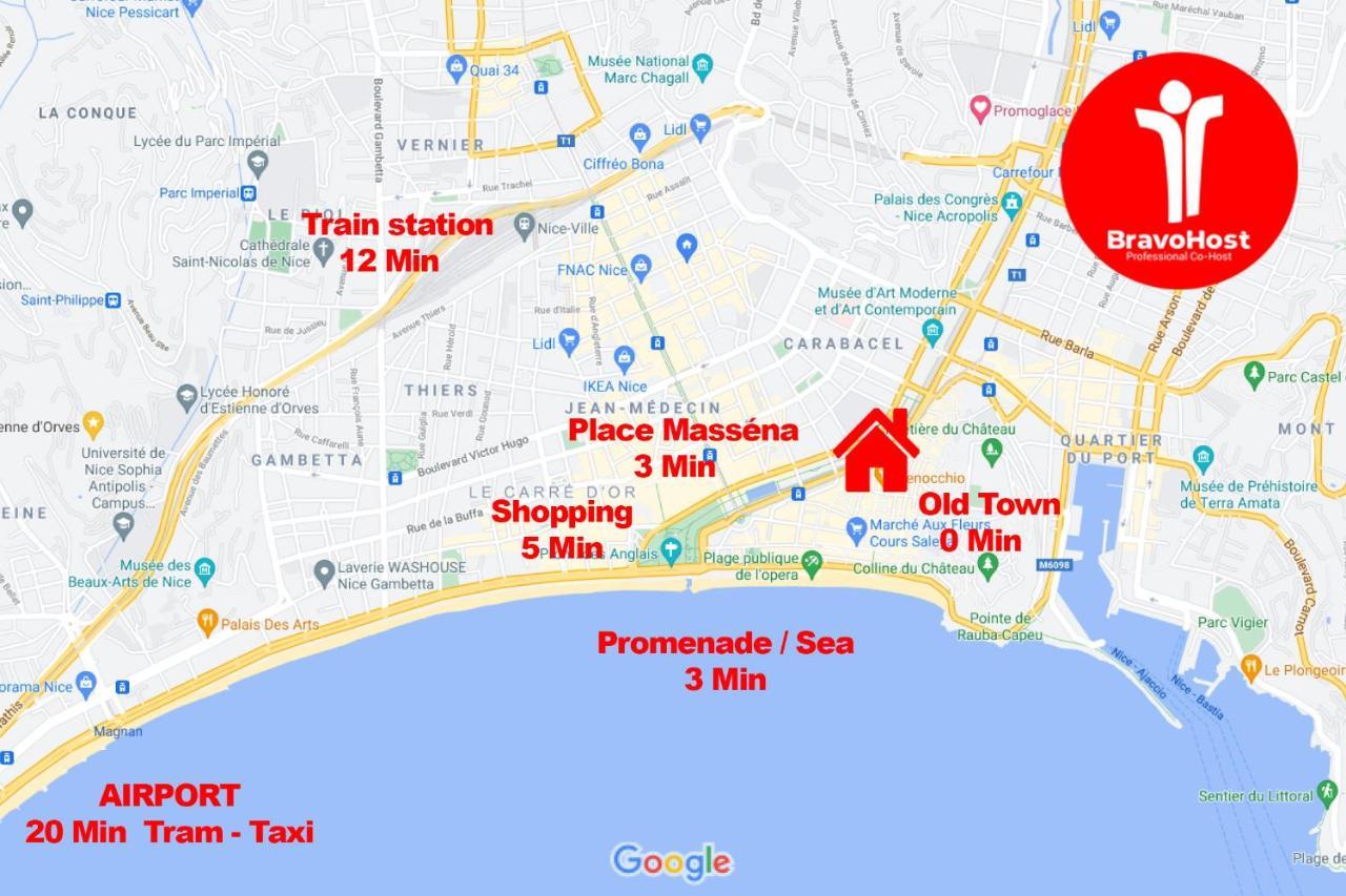 Old Town- 4 Pers, Vieux Nice, Ac, Wifi Zewnętrze zdjęcie